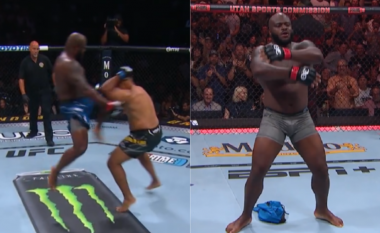 Derrick Lewis feston triumfin me nokaut rekord duke u ekspozuar para turmës në UFC