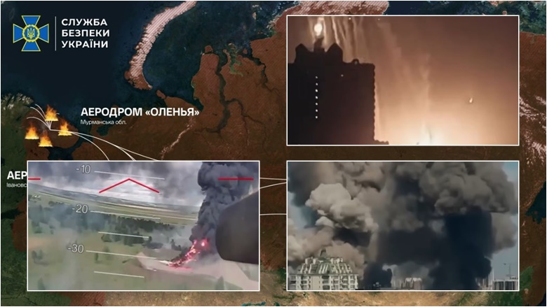 Ukraina publikon një video të re rreth ‘operacionit me dronë’ që rezultoi në shkatërrimin e 41 aeroplanënve ushtarakë në katër aeroporte ruse